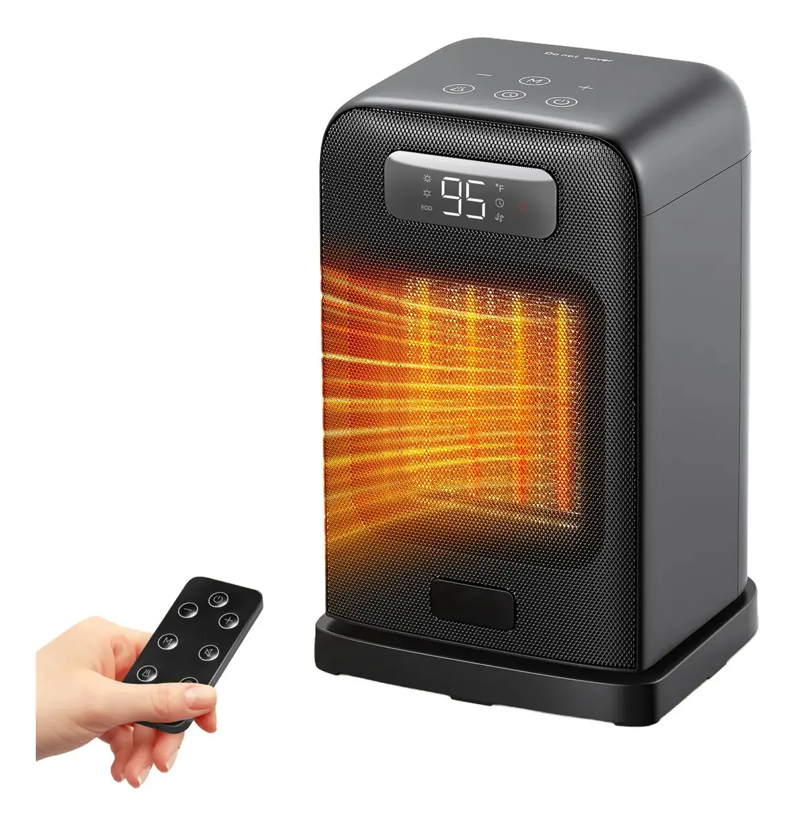Aquecedores Flanur 1500W para uso interno, pretos