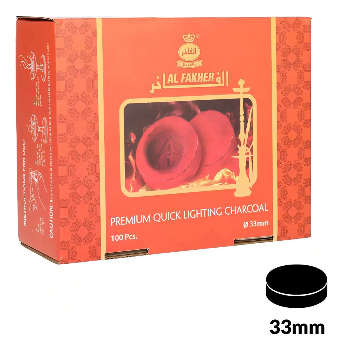 Bamboo Shisha Charcoal X100 unidades