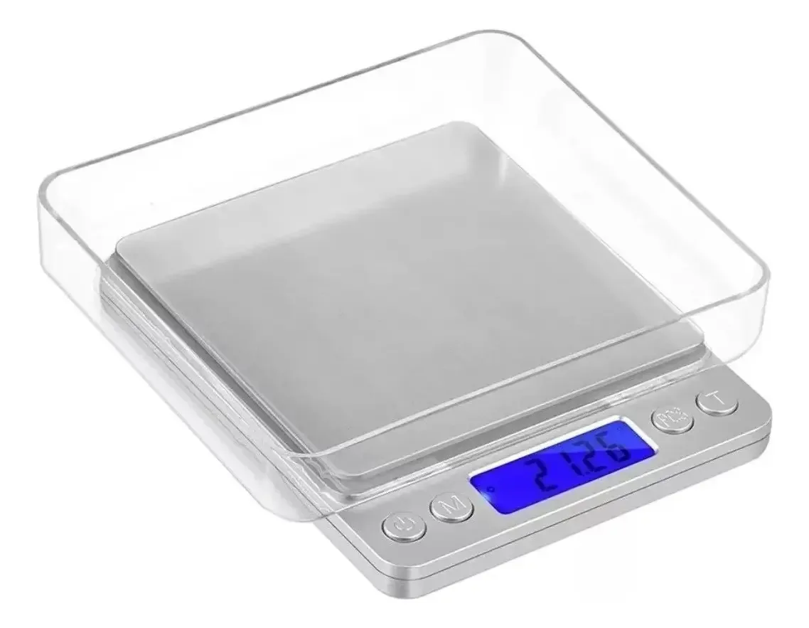 Balança digital 0.01A 500g com viseira LED de precisão e joias