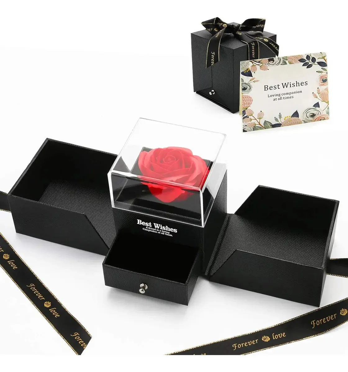 Caixa Luxo Chic & Fun Para Joias E Pulseiras - 1 Unidade Cor Preto