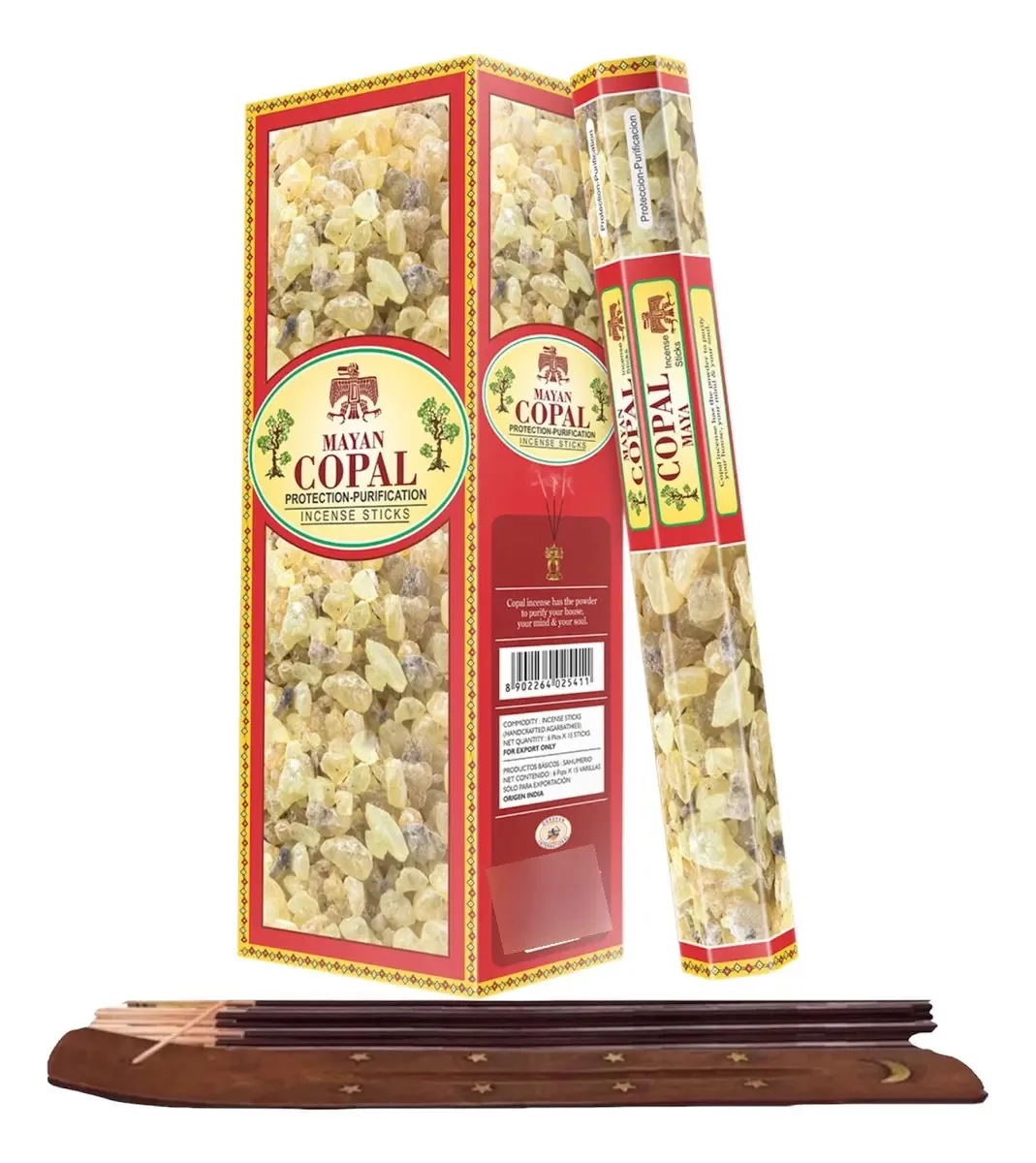 Incenso Darshan Mayoreo 120 palitos com porta-incenso Mais aroma, fragrância Copal Maya
