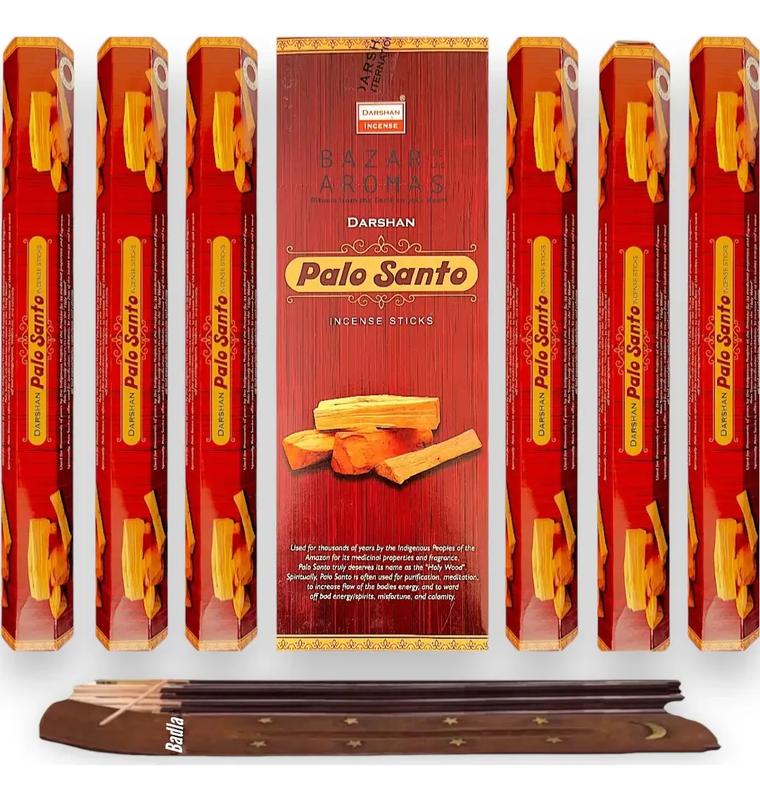 Incenso Darshan Mayoreo 120 palitos com porta-incenso More Aroma Palo Santo Fragrance