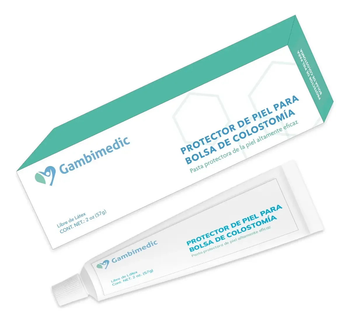 Pasta protetora sem látex Gambimedic para bolsa de colostomia