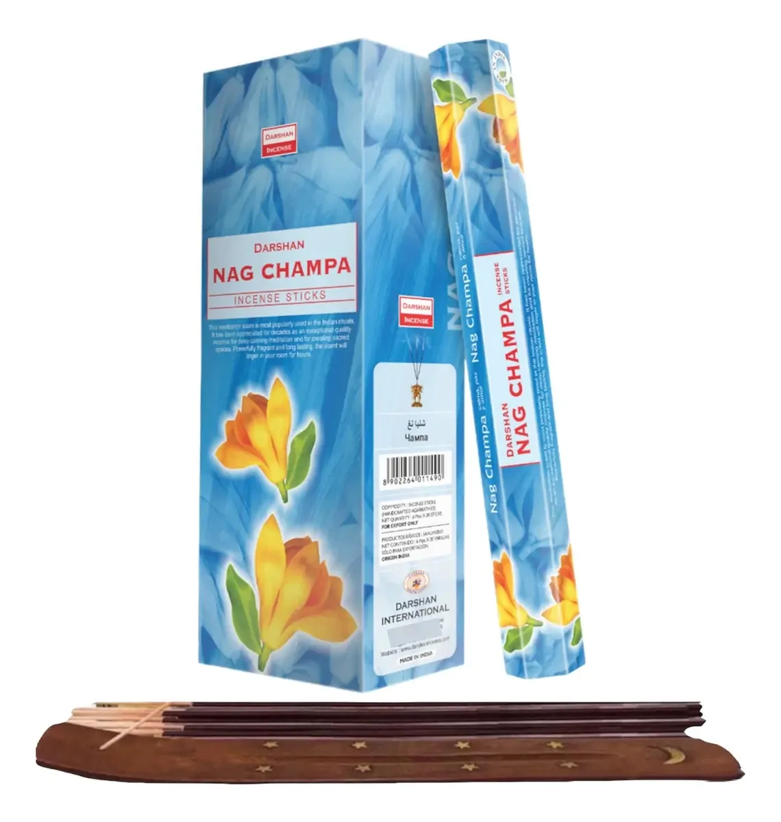 Incenso Darshan Mayoreo 120 palitos com porta-incenso Mais fragrância Aroma Nag Champa