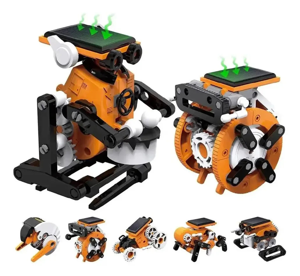 Kits de robôs solares Imori 7 em 1 laranja