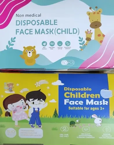 Máscaras faciais Ttp de três camadas Máscaras faciais infantis 1000 peças de cores variadas