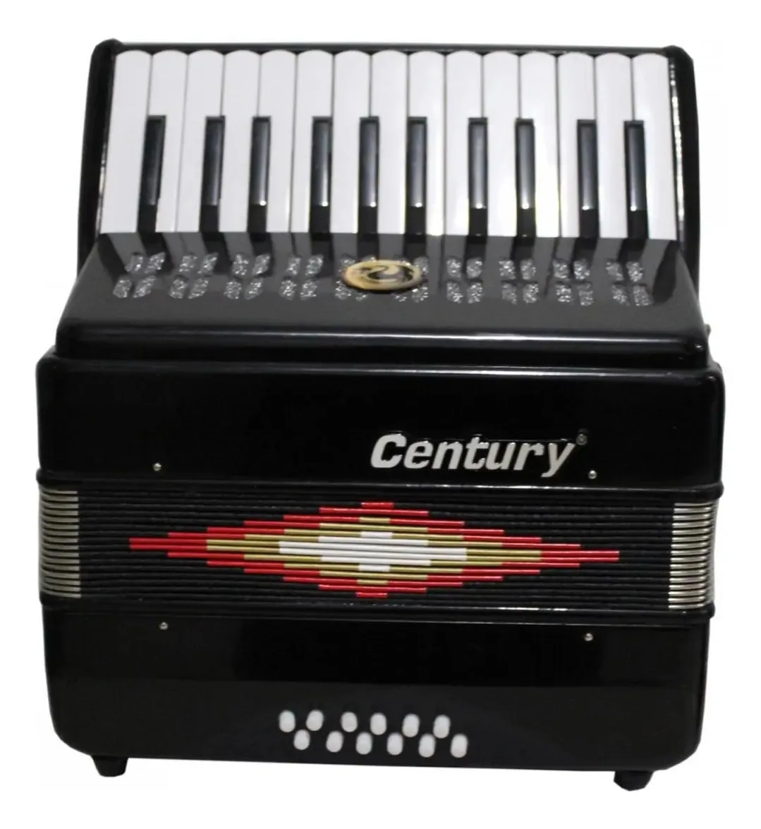 Chaves de acordeão Century Cnac039 Black 3448 5 registros completos