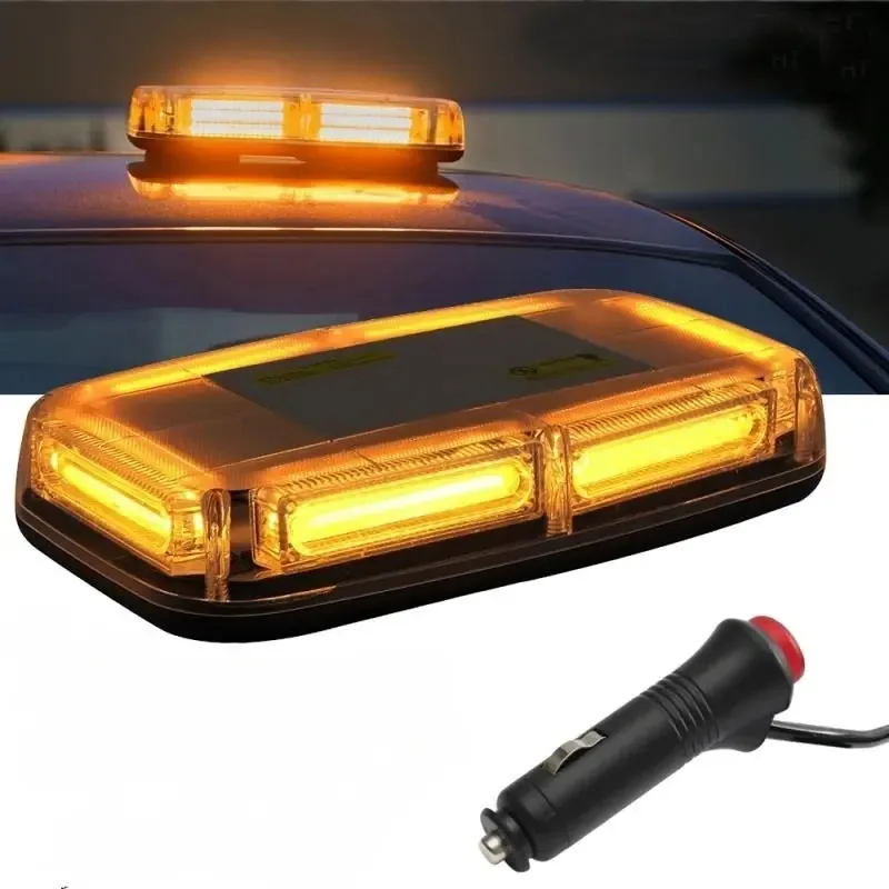 Teto de farol de luz LED âmbar Iman 12v-24V estroboscópico