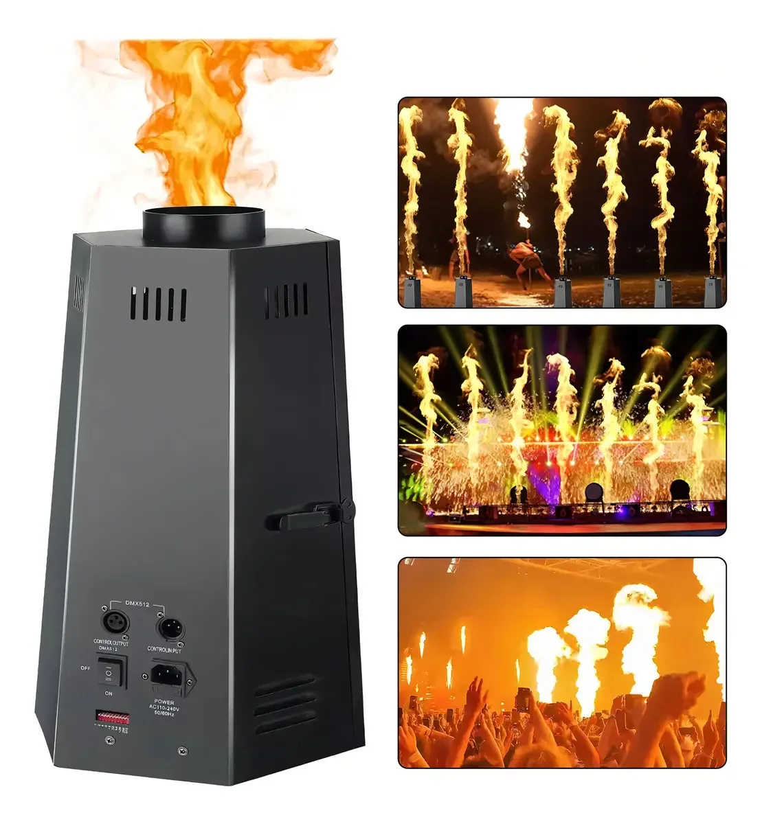 Máquina de fumaça Jajaluya, máquina de fumaça, DMX 512, cor preta da máquina de incêndio