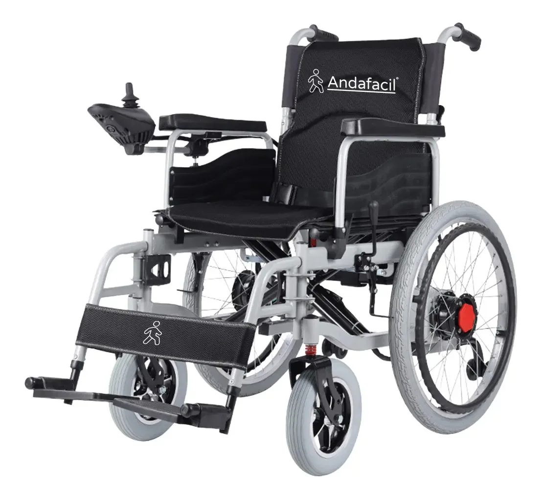 Andacil Pro - Cadeira de rodas elétrica e manual 2 em 1 preta
