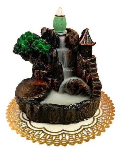 Incensário Porta Incenso Cascata Fonte De Água Montanha Zen