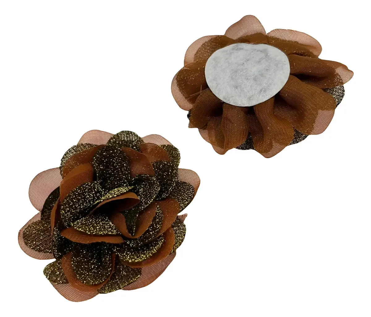 Aplique Flor De Tecido Poliester P/ Artesanato 10 Pcs Lfh Cor Cor12