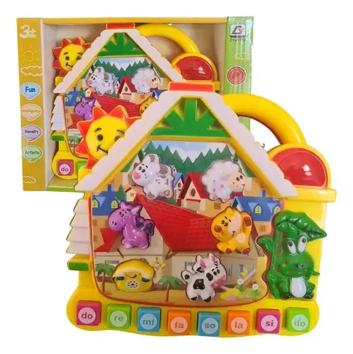 Piano Musical Animais De La Granja Música Sonora Didática Cor Multicolor