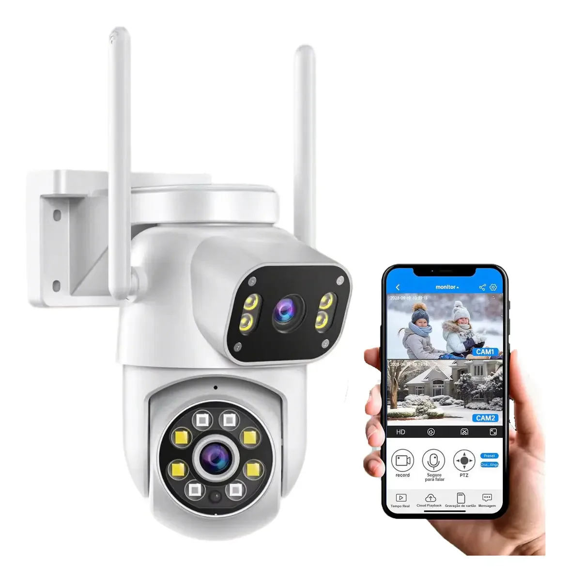 Câmera Segurança Ptz Full Hd 1296p 10x Wifi 2.4g/5g Ip66