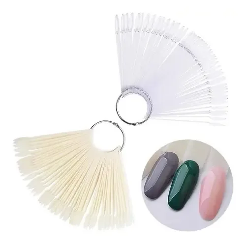 Conjunto de amostras de esmalte em uma variedade de 150 pontas de cor natural