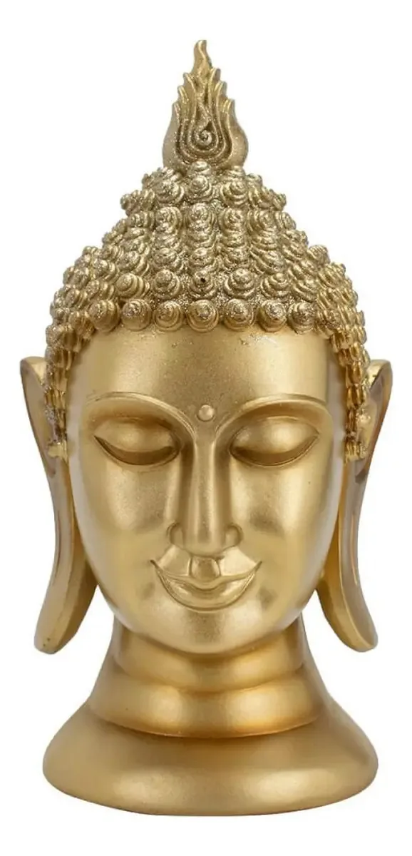 Busto Buda Dourado 25cm