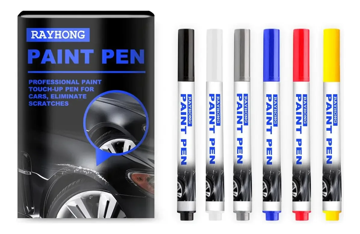 Weizai - Tinta de Retoque para Carros, Caneta de Reparação de Arranhões na Superfície do Carro, Resistente à Água, Menos de 5 cm, Caneta de Reparação de Arranhões, Branco, Prateado, Cinza