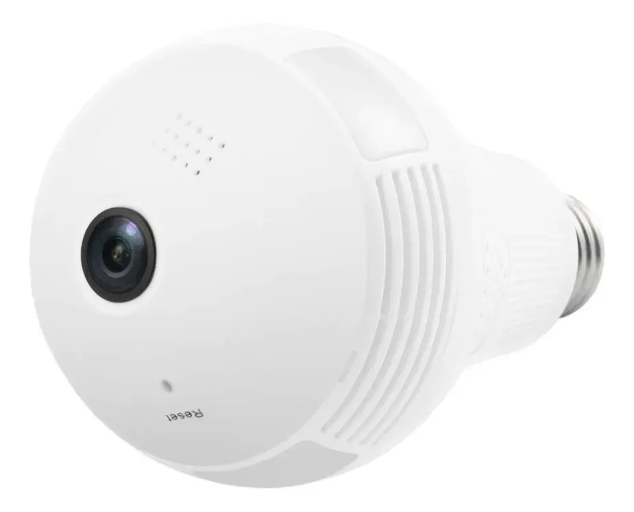 Câmera espiã com holofote de segurança e vigilância IP WiFi de LED branco