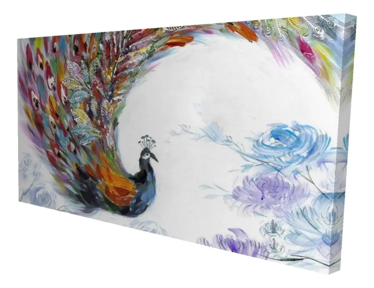Painéis Decorativos Begin Peacock - Coloridos, Pacote com 5, Espessos.