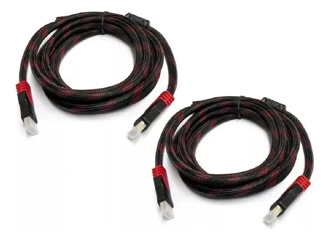 Cabo HDMI 2.0 Cabos HDMI 2.0 2 unidades Cabos HDMI HD de 1,5 mts Cabo auxiliar de áudio e vídeo Cabos HDMI Qatarshop Cabos HDMI de 1,5 Mts