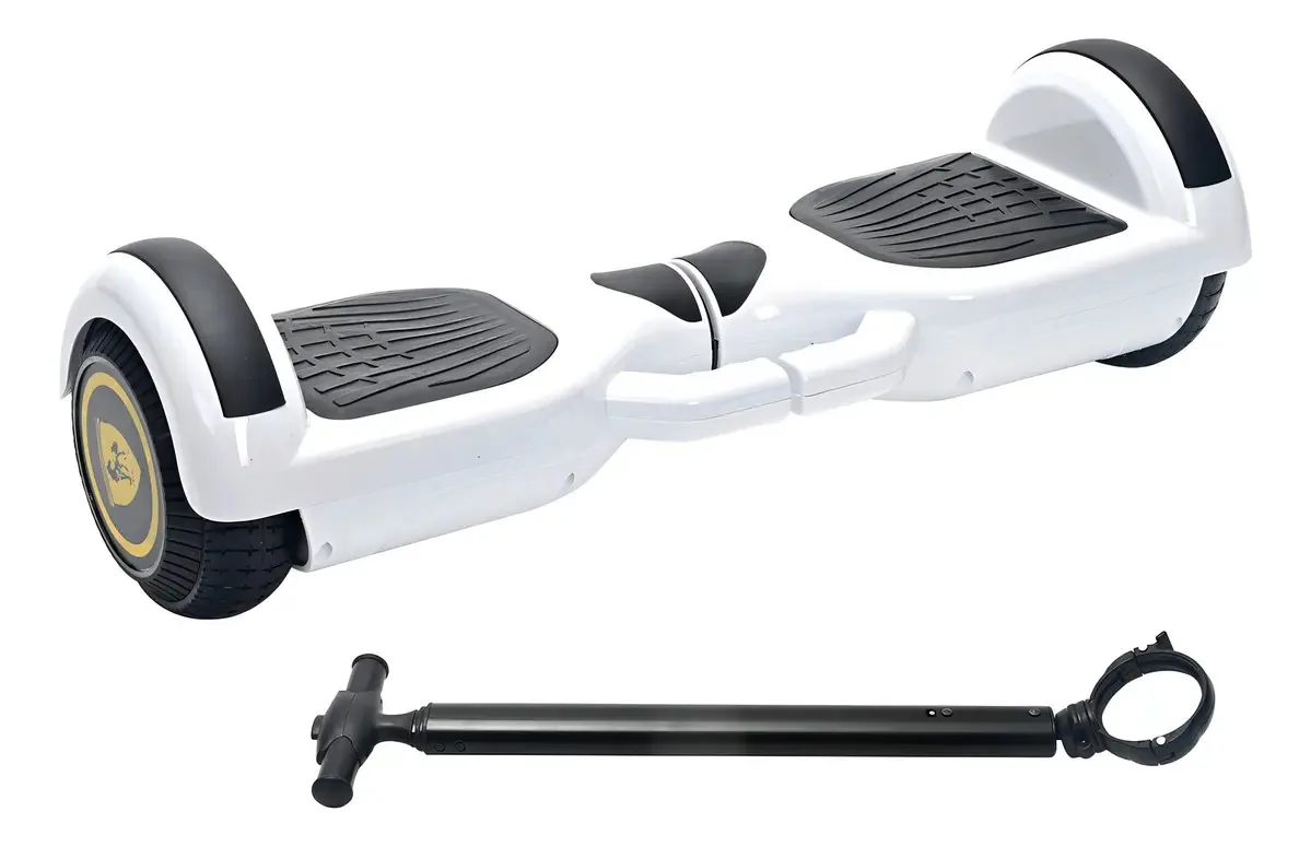 Skate elétrico hoverboard Pitipa Luces Led Branco 6.5"