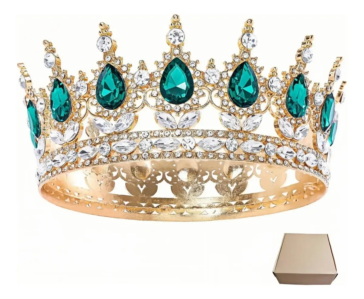 Coroas e tiaras de casamento Kuanshi4 Queen Color Imitation Diamond