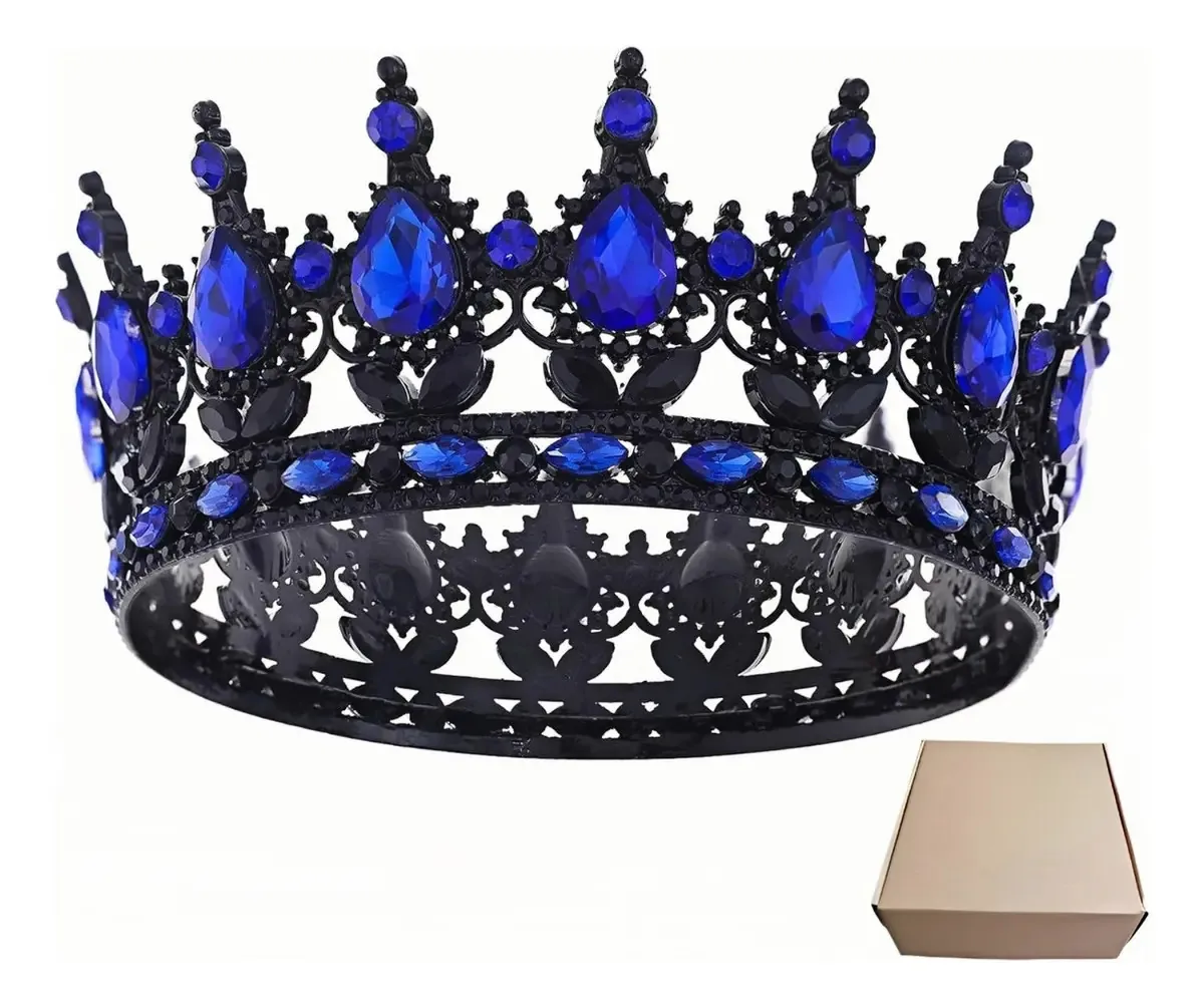 Coroas e tiaras de casamento Kuanshi21 Queen Color Imitation Diamond