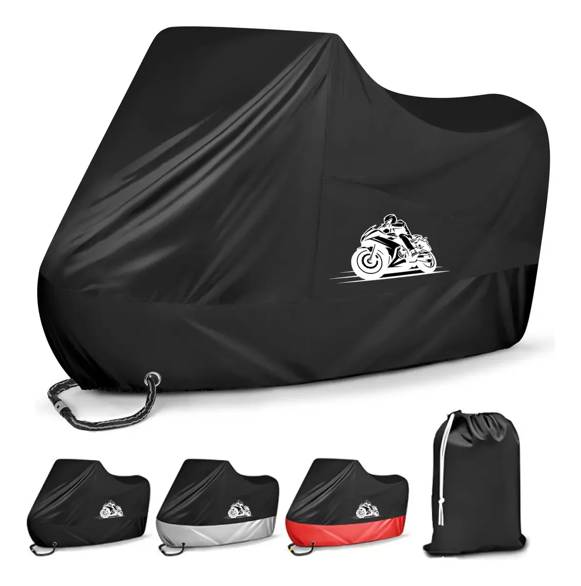Capa Para Moto Forrada Impermeável Térmica Sol Chuva Capa Moto Eletrica Capa De Chuva Para Moto Preto Xl Giratas