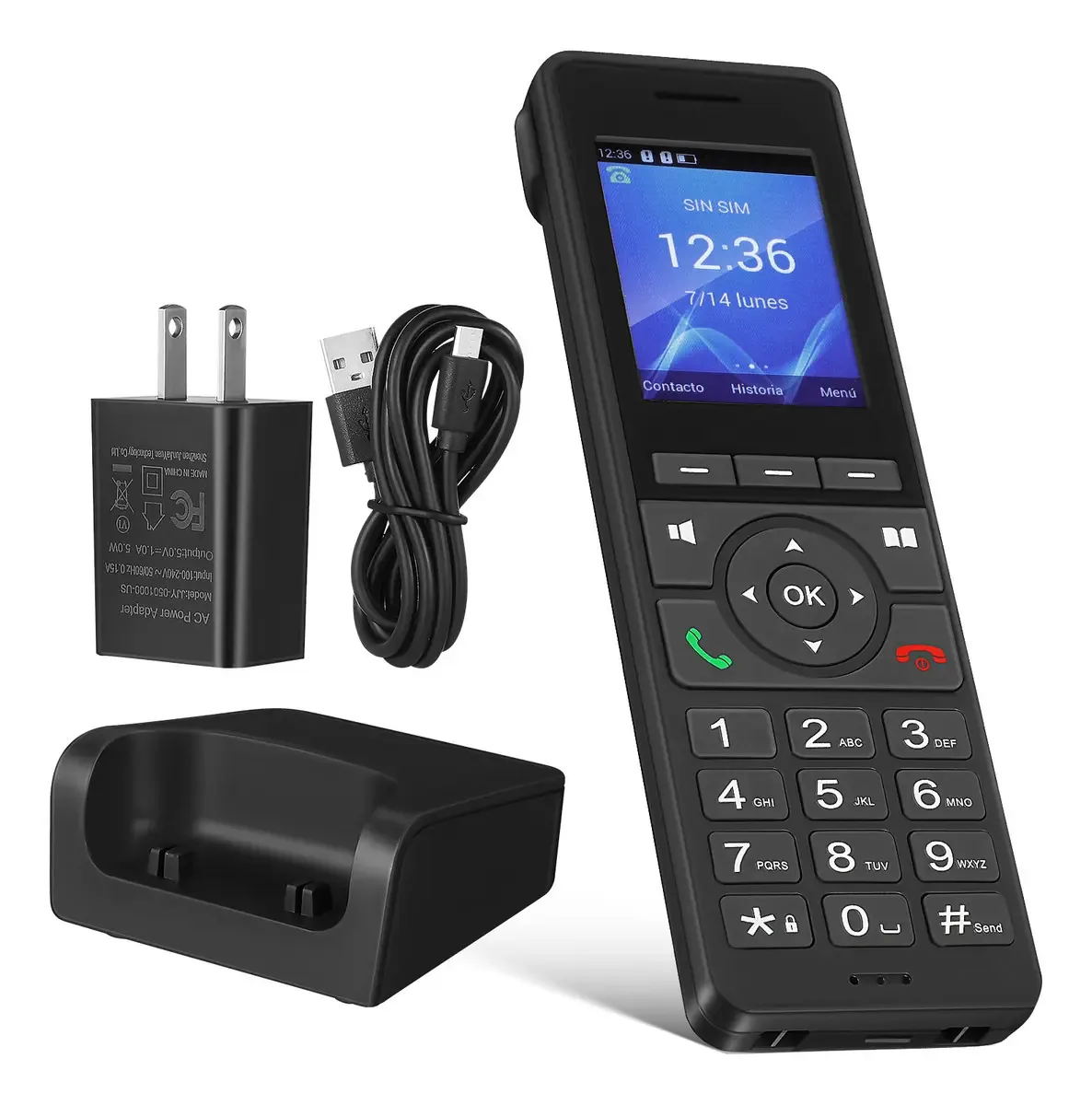 Telefone celular Wifi sem fio portátil, telefone IP Voip