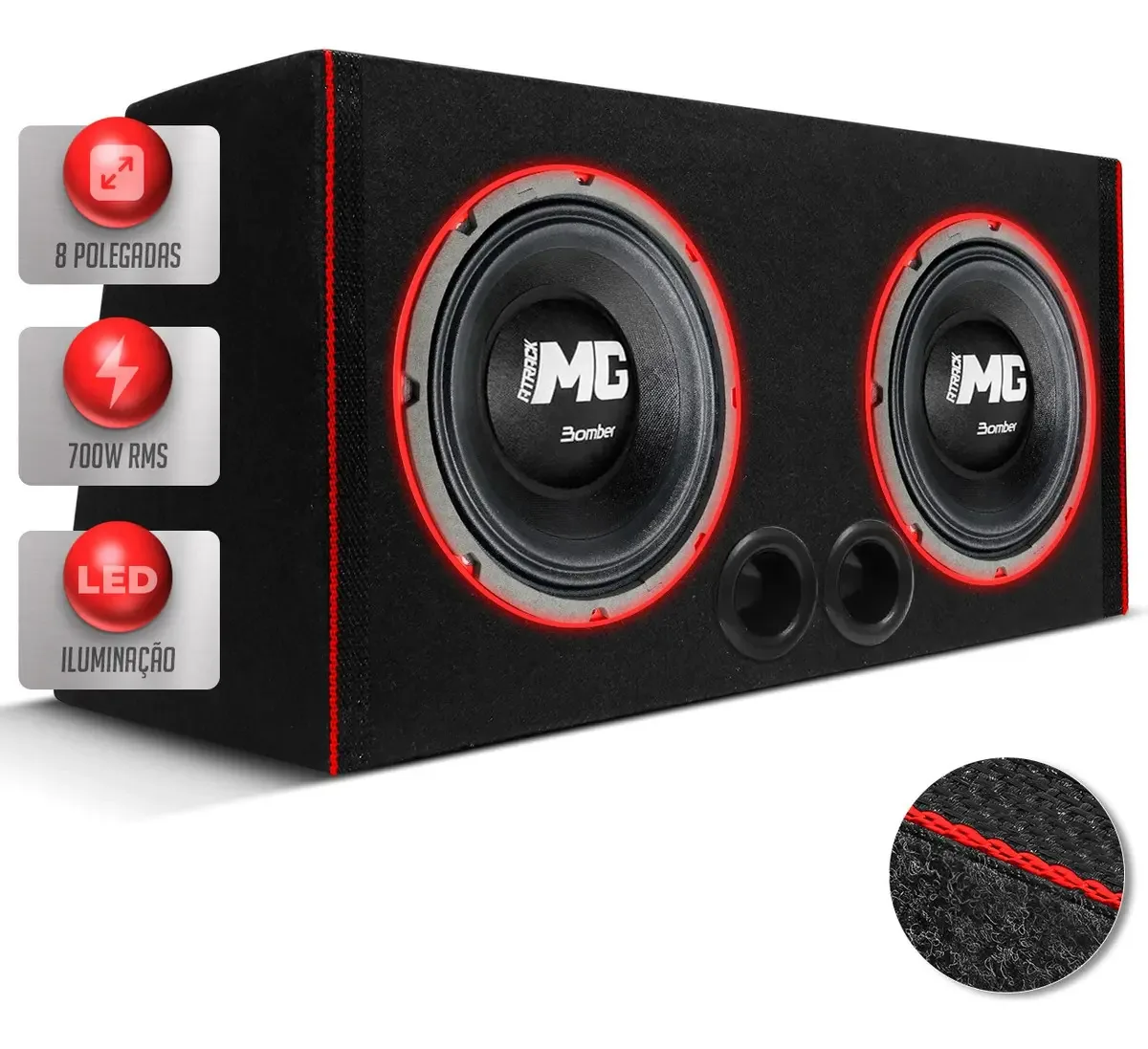 Caixa De Som Shutt Bomber 700w Rms Carro