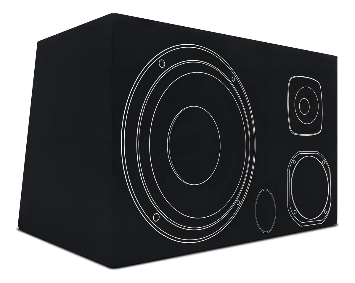 Caixa Som Trio Dutada Shutt 45 Litros Subwoofer 12 Carpete Cor Preto