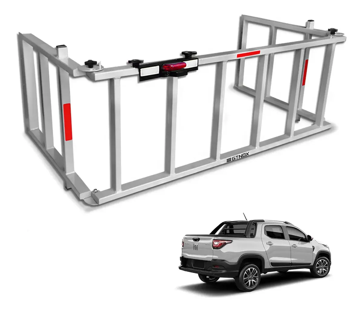 Extensor Divisor De Caçamba Strada 2021 A 2022 Prata 350kg Prata