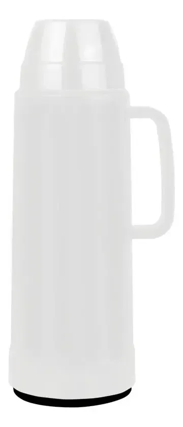 Garrafa Térmica P/ Cafe, Cha E Leite Use 1lt Mor Cor Branco