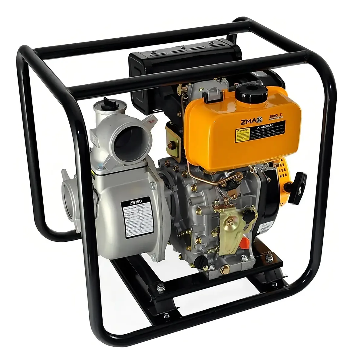 Motobomba D'água Diesel Auto Escorvante Zmax ZB30D 7HP