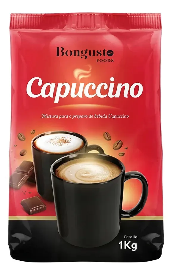 Capuccino solúvel sabor avelã bongusto 1kg vending máquinas