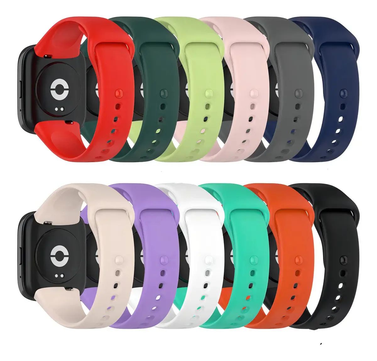 12 pulseiras de silicone para Xiaomi Redmi Watch 3 Active