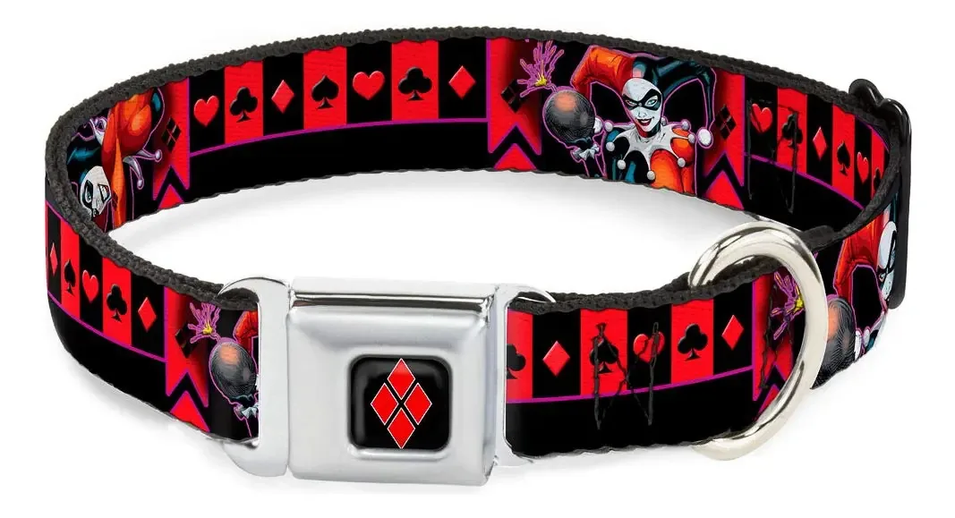 Fivela segura Harley Quinn para cães