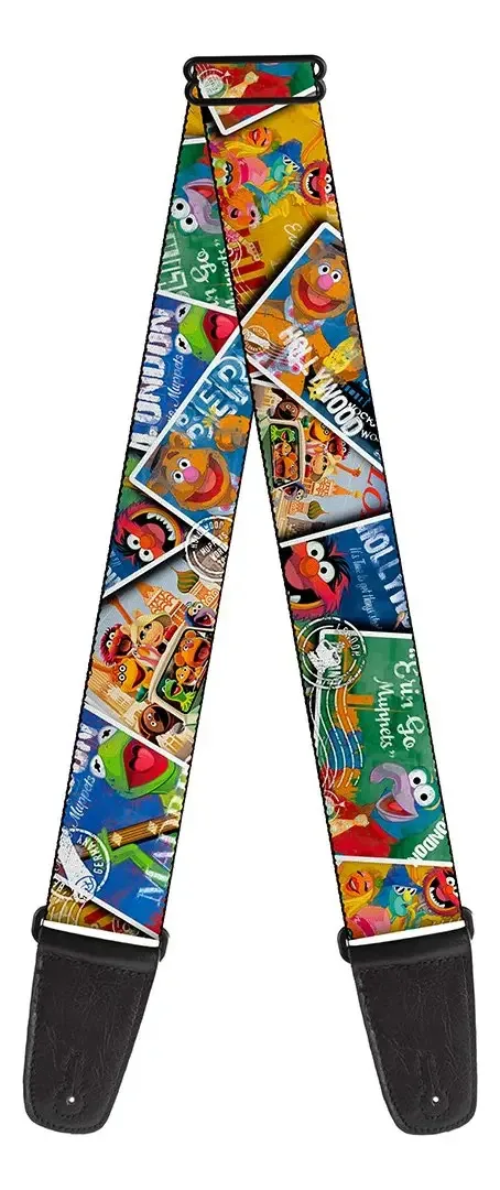 Pulseira de guitarra com fivela - selos postais dos Muppets