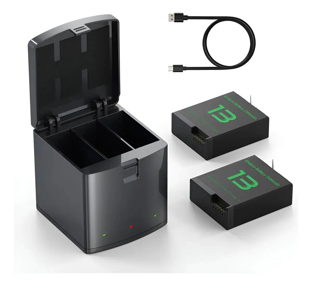 2 baterias e carregador rápido para Gopro Hero 13