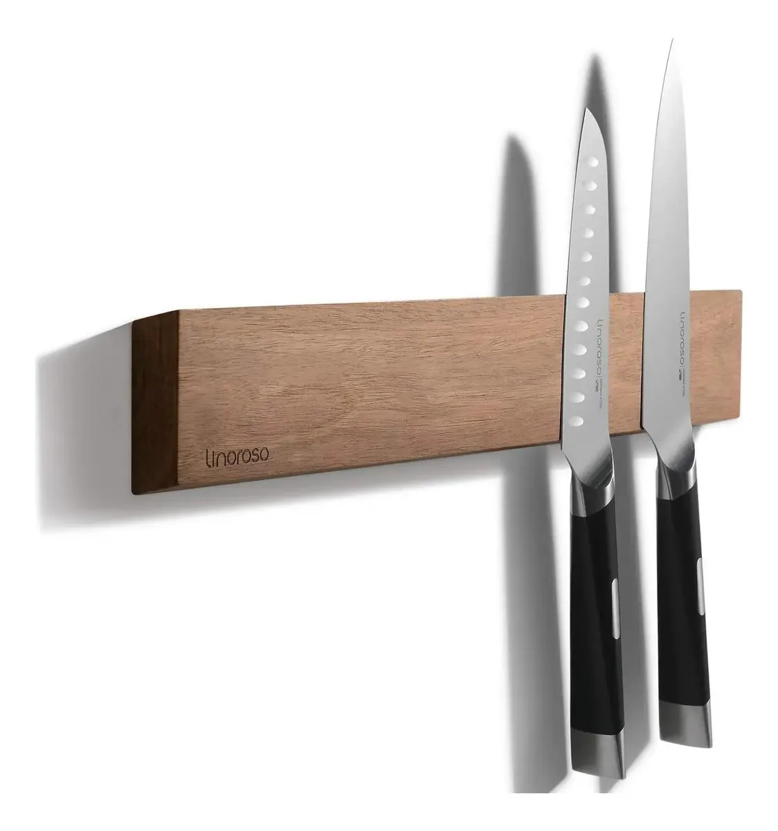 Porta-faca magnético Linoroso de 41,91 cm de acácia