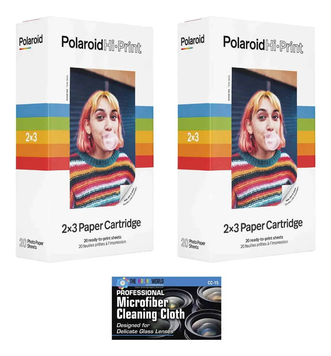 Cartuchos de papel Polaroid Hi-print 2x3 para impressora B