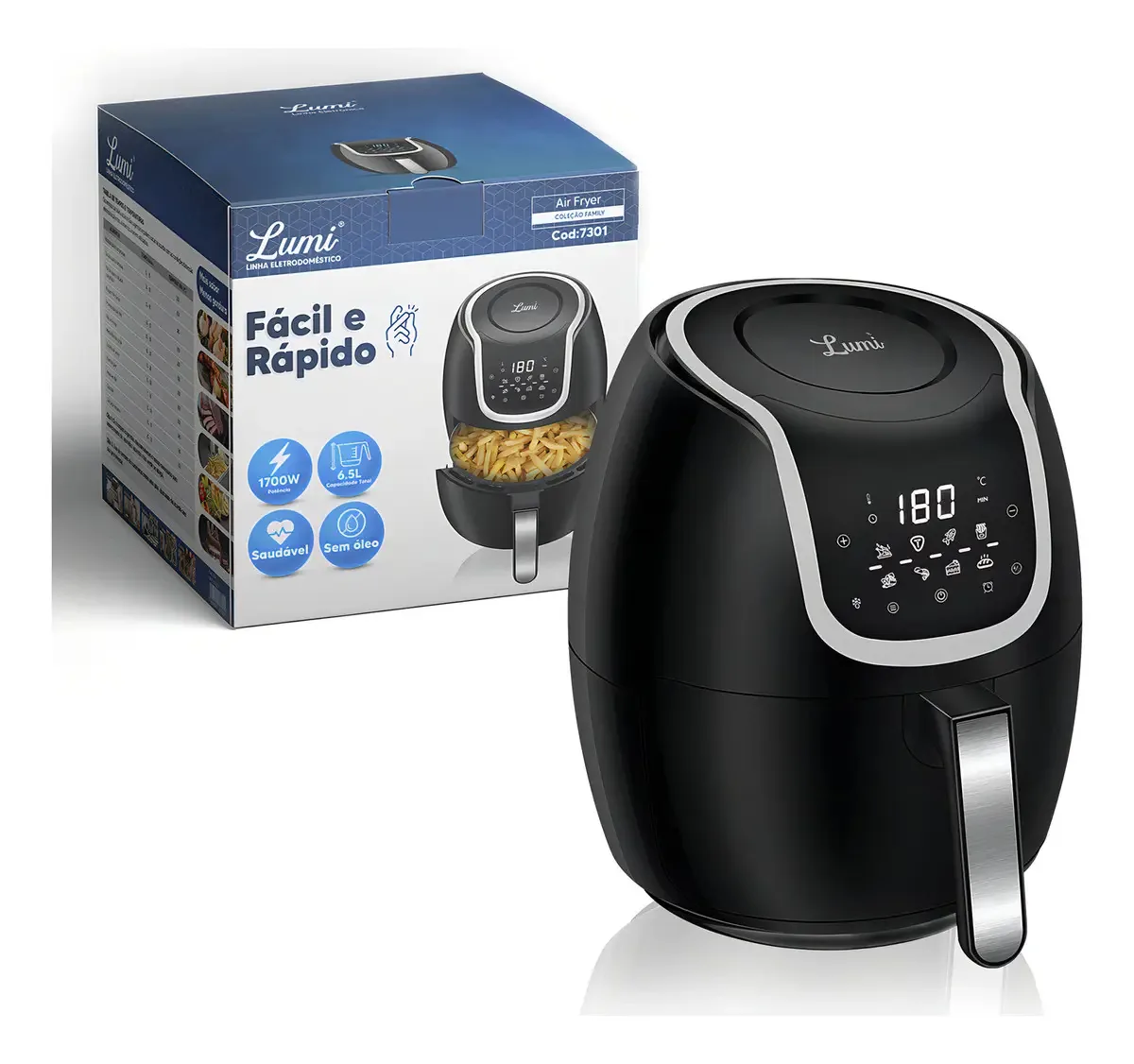 Fritadeira Air Fryer Digital 6.5l