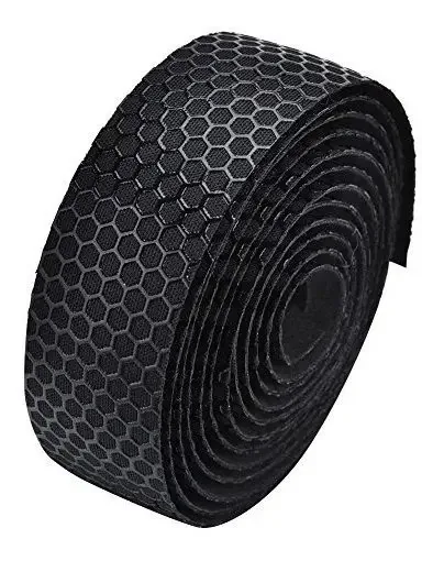 Fita de Guidão para Bicicleta, 1 Par Fita de Guidão Antiderrapante para Bicicleta de Estrada e Montanha com Amortecimento e Tampão Final(preto)