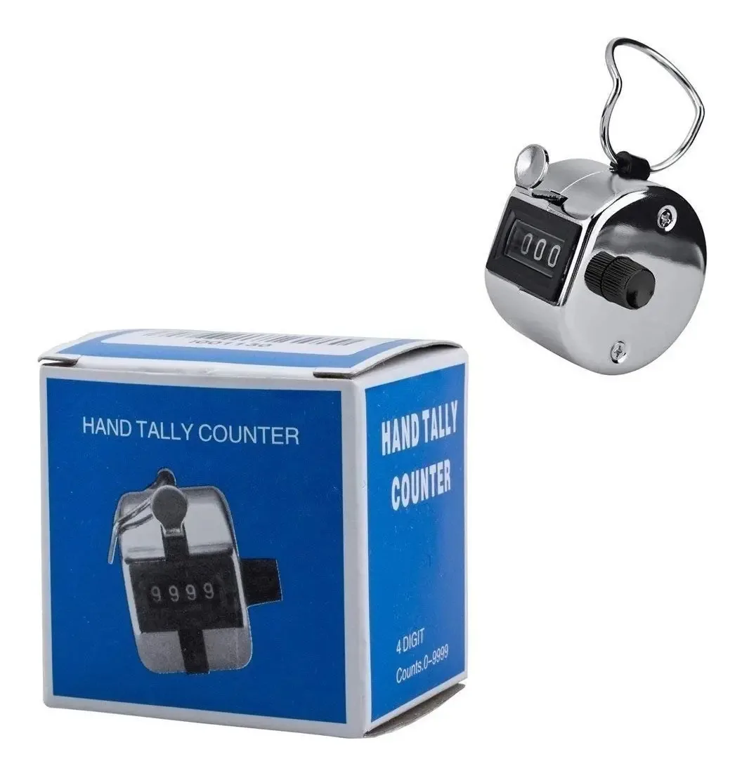 Hand Tally Hand Counter Clicker 4 dígitos de metal