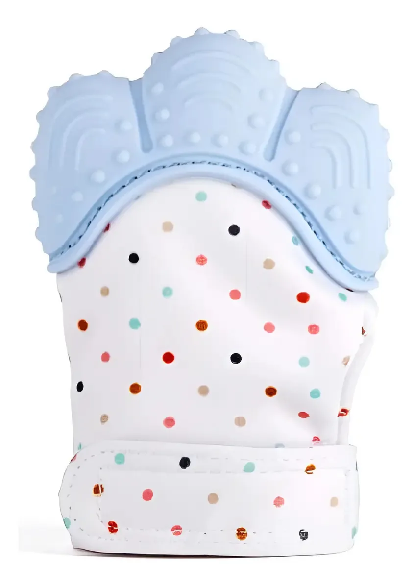 Luva Mordedor Bebê Luvinha Silicone - Azul