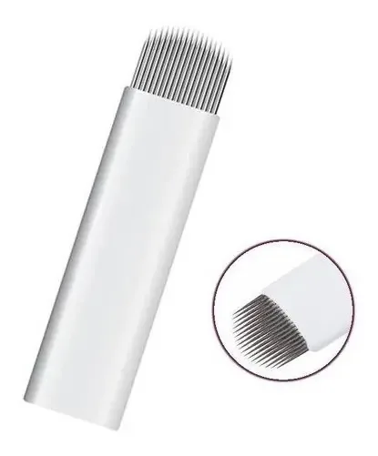 Kit 50 Lâminas U Flex Agulhas Tebori Microblading 0,25mm
