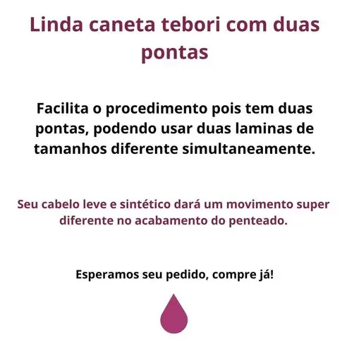 Caneta Tebori 2 Pontas P/ Laminas Circular Reta Microblading Cor Vermelho