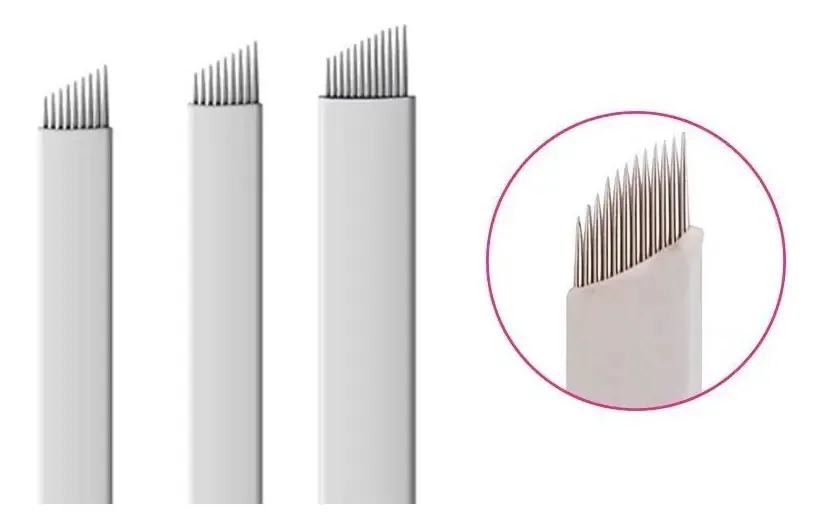 Lamina Tebori 0,25mm Para Microblading Chanfrada Ou U 50 Un