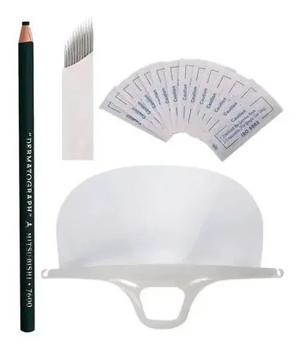 Kit Com Lâminas Flex Para Tebori 0.25mm e Acessórios Profissionais