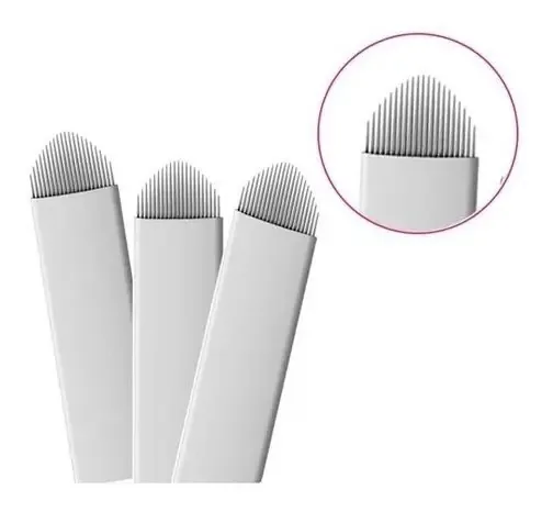 Kit 50 Lâminas U Flex Para Tebori Microblading 0,25mm Oferta